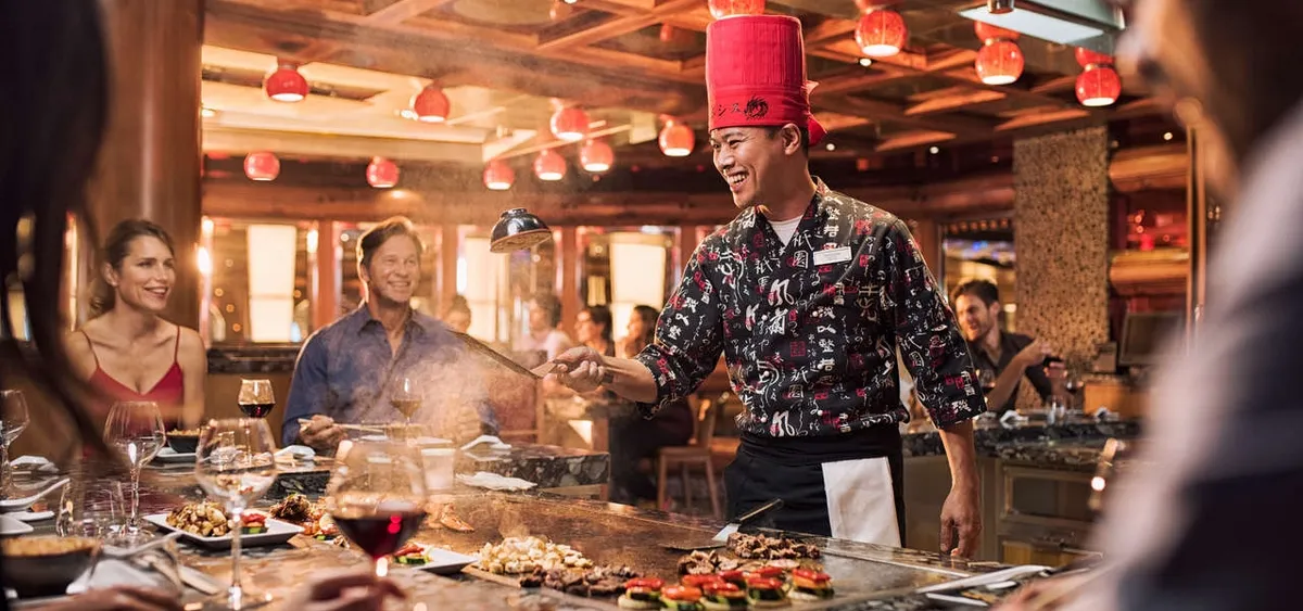 1- RESTAURANT TEPPANYAKI <br> LE SPECTACLE CULINAIRE EN DIRECT
