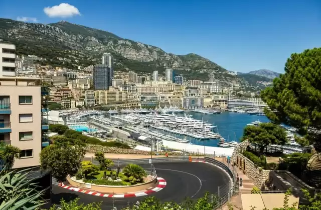 Along the Grand Prix circuit