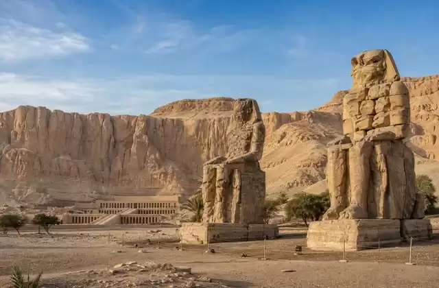 The Temple of Hatshepsut and the Colossi of Memnon
