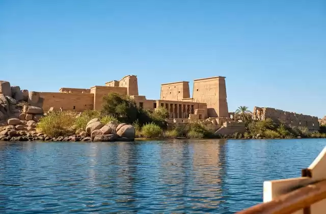 The Temple of Philae by boat