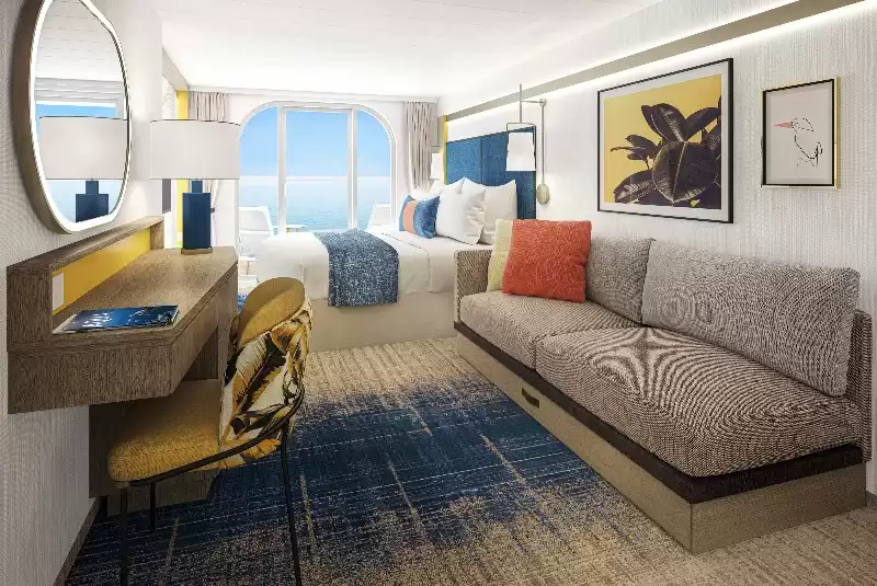 Cabine communicante avec vue sur la mer et balcon