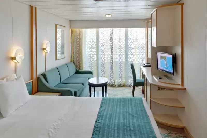 Cabine spacieuse avec vue sur la mer et balcon