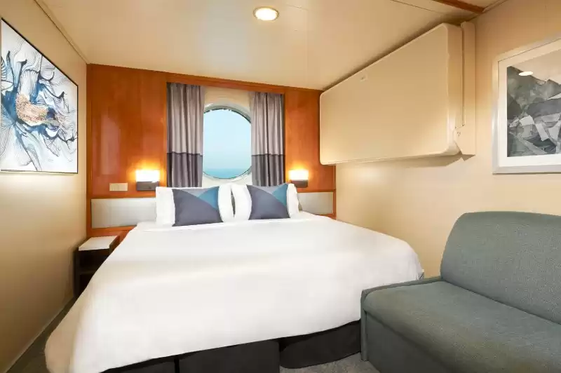 Oceanview stateroom with large porthole