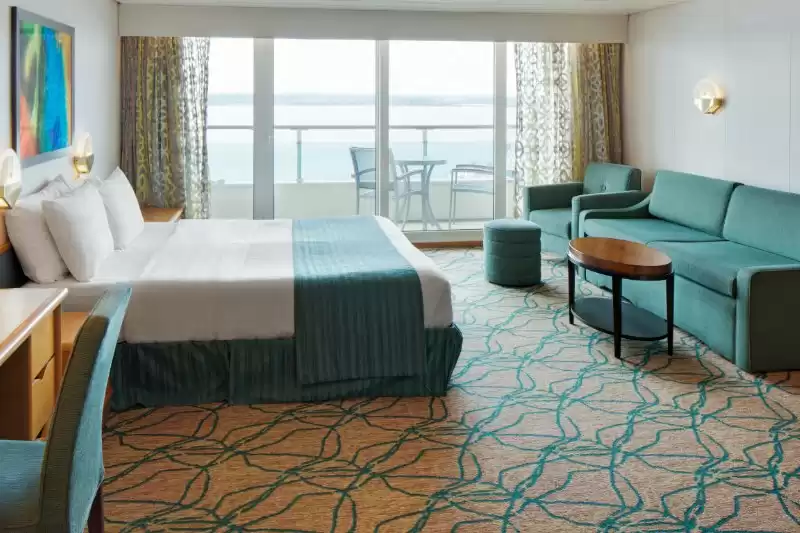 Cabine spacieuse avec vue sur la mer et balcon