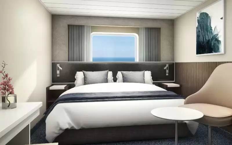 Oceanview stateroom with bay window